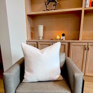 Ballard Designs Verona Snow Sunbrella® Performance Fabric 20x20 Pillow Cover